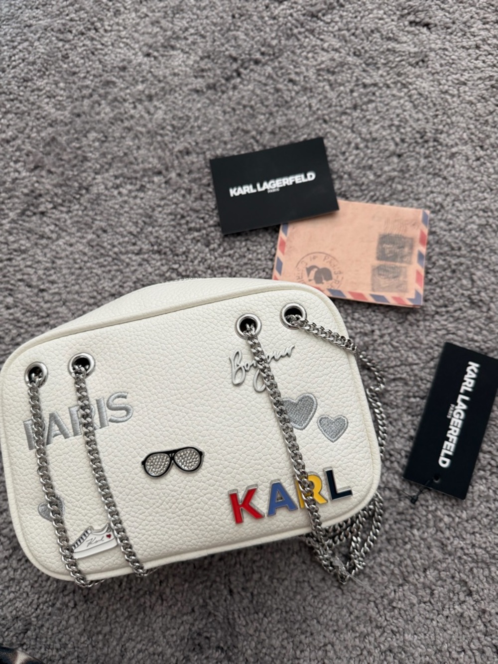 Karl Lagerfeld Paris Meuricel mini leather handbag NWT - Picture 8 of 15